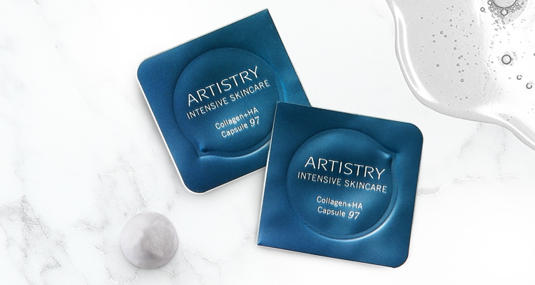 ARTISTRY INTENSIVE SKINCARE Collagen+HA Capsule 97 packaging and product 