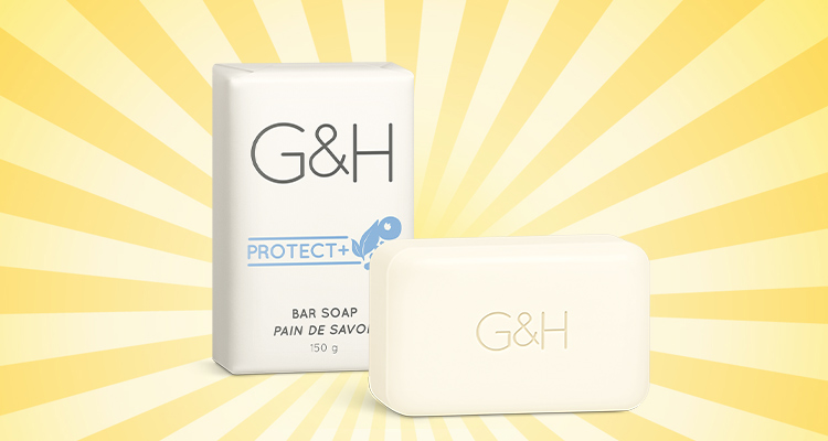 Stylised image of G&H PROTECT+ Bar Soap 